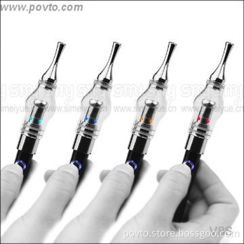 2014 simeiyu e cigarette V8S glassomizer with LED light